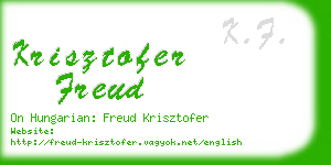 krisztofer freud business card